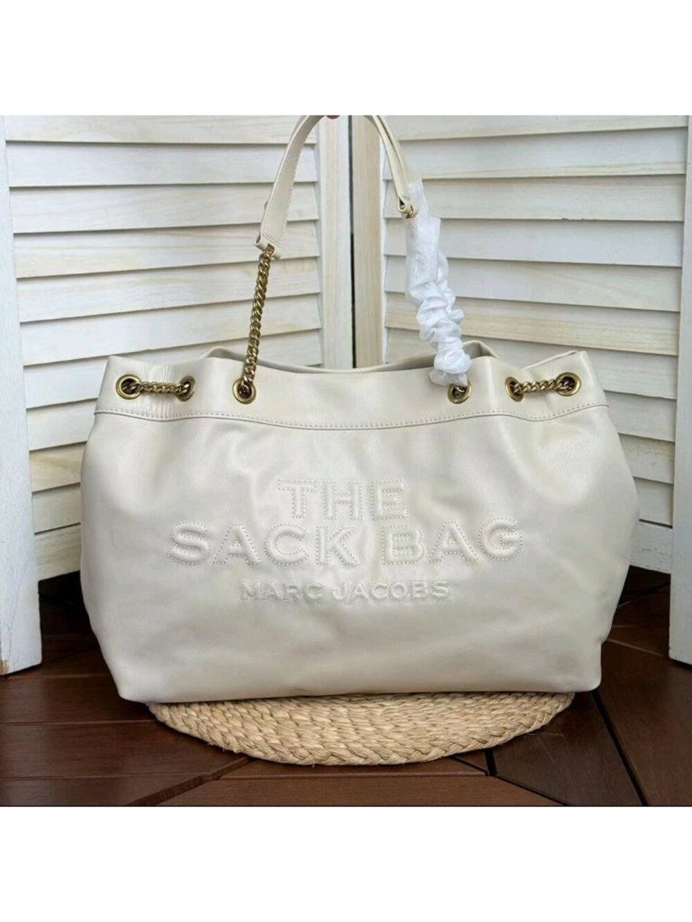 Marc Jacobs The Large Chain Sack Bag White